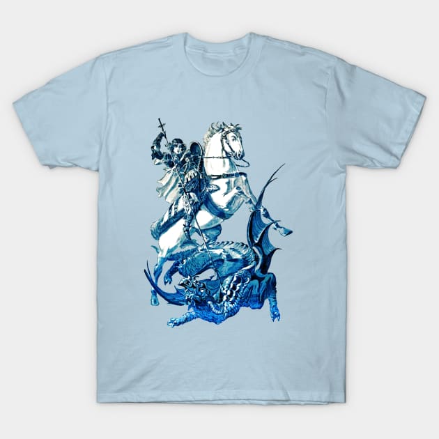 St George Fighting the Dragon Saint George and the Dragon T-Shirt by oknoki